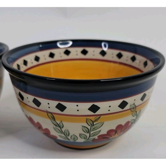 Vintage Pier 1 Alexandria Floral Soup Bowls (Set of 2) - Picture 4 of 7